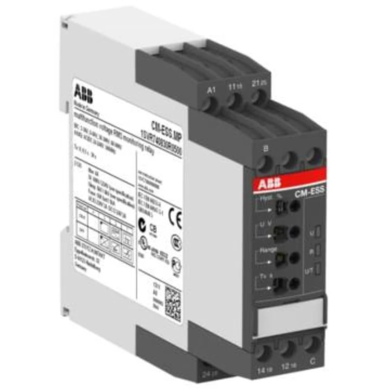 ABB CM Single-Phase Voltage Monitor, CM-ESS.MS, 2C/O, 3-600V, 24-240VAC/DC 10066191