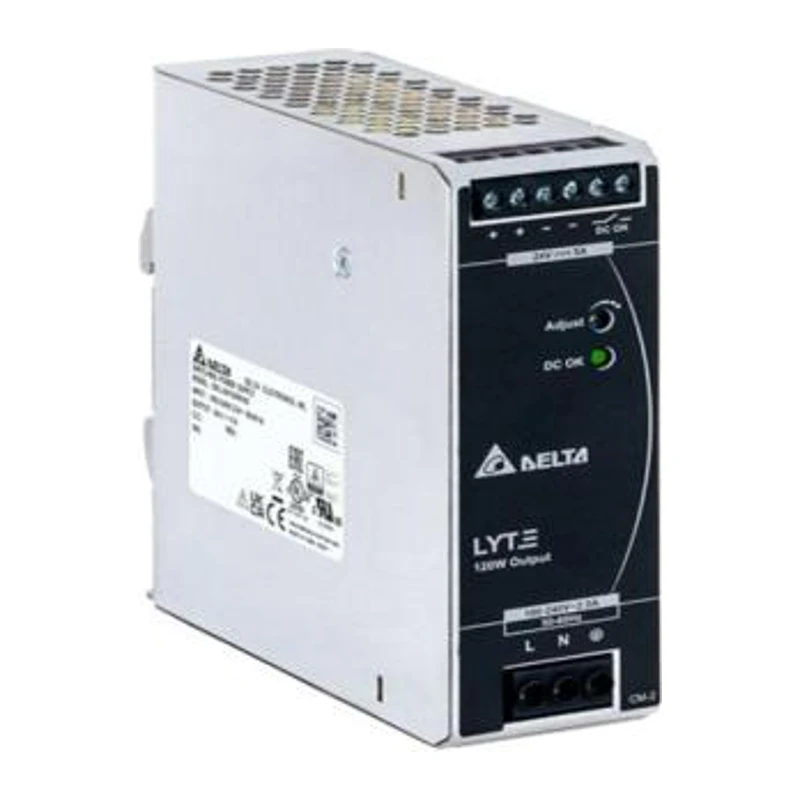Delta Industrial Power Supply Switching Power Supply, DIN Rail Type, with DC Relay Dry Contact, DRL-24V120W1AS DIN Rail Type Power Supply, 24V120W, with DC Relay Dry Contact