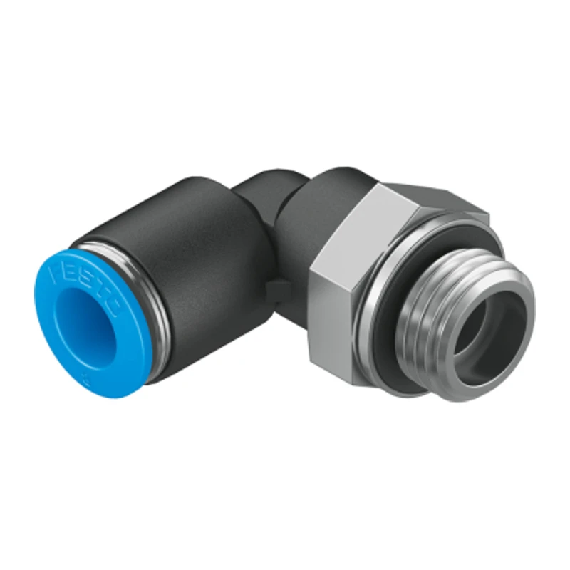 Festo L-type quick-connect threaded coupling, 132052, QSL-G1/4-8-50