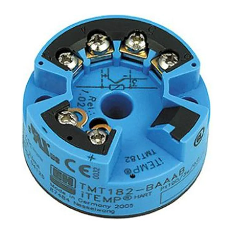 E+H temperature transmitter, old model: TMT182-AAAAA, new model: TMT82-AA2AB1A1AAA1+LA, non-explosion-proof, 4-20mA, HART, Pt100, 3-wire, 0-100 degrees Celsius.