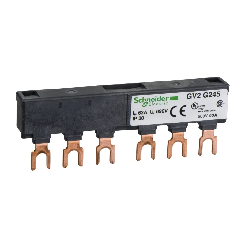GV2G245 Linergy FT Comb busbar 63A 2 ap-offs 45mm pitch